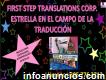 First Step Translations Corp. Traducciones Certificadas e Interpretación.
