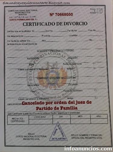 Formato De Acta De Divorcio 7881