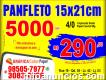 5.000 Panfleto 15x21cm, 4/0, R$ 290, 00