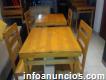 Mesas y sillas madera Pino y mesas Kina Rey Plast